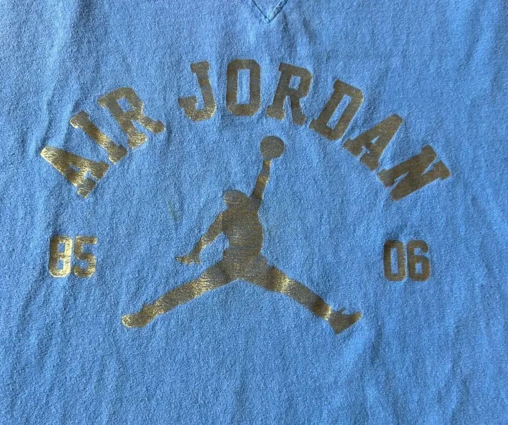 Vintage Air Jordan 3XL T-Shirt Jumpman Light Blue Oversized 2006 Y2K Nike